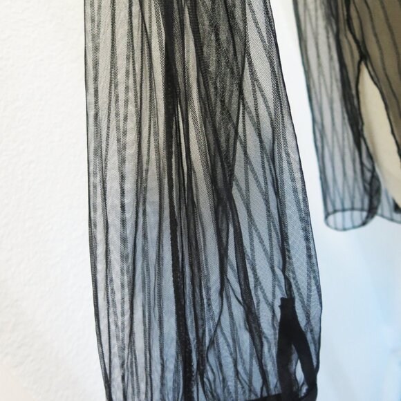 1XL Edgy pin stripe sheer button up shirt - Picture 3 of 8